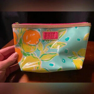 Lilly‎ Pulitzer for Estee Lauder Makeup Pouch Bag Aqua/Yellow/Orange/Pink …